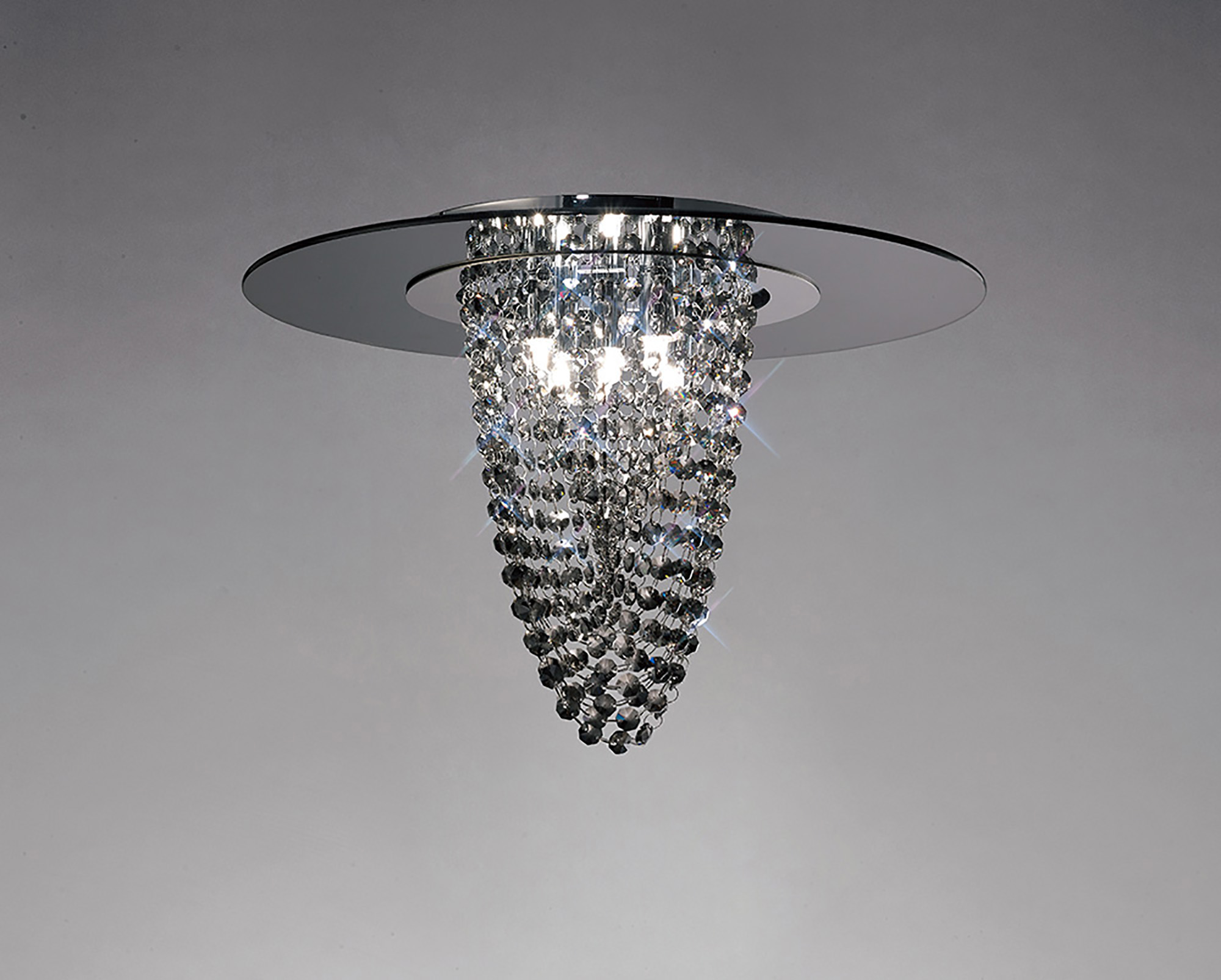 IL31461  Oberon Crystal  Flush Ceiling 5 Light